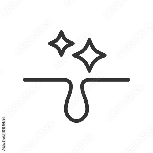 Pore flat linear vector icon