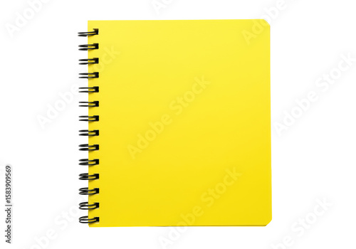 Bild auf Leinwand Isolated Bright Yellow Spiral Notebook