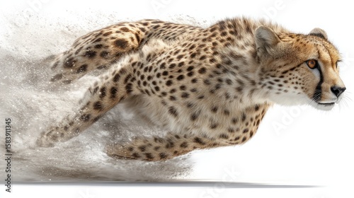 Cheetah in motion, powerful dash