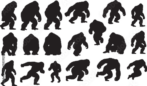 Yeti Silhouettes Vector Pack