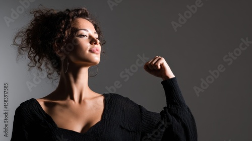 Empowered Woman Exuding Self-Confidence: A Portrait of Strength, Success, and Courage in Youthful Empowerment
