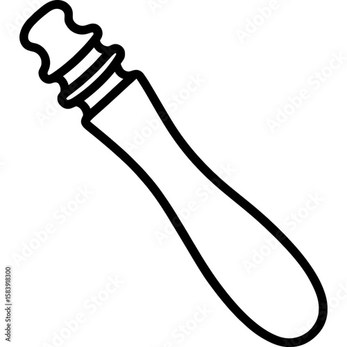 Edge slicker burnishing tool outline icon vector