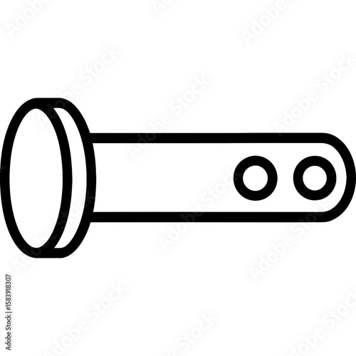 Clevis pin outline icon vector