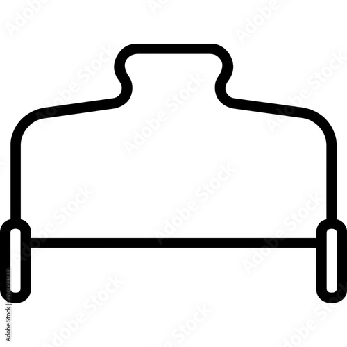 Cake leveler wire outline icon vector