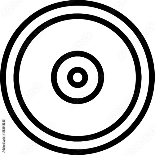 Discus outline icon vector