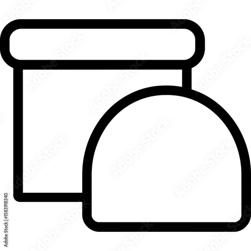 Dough scraper set outline icon vector