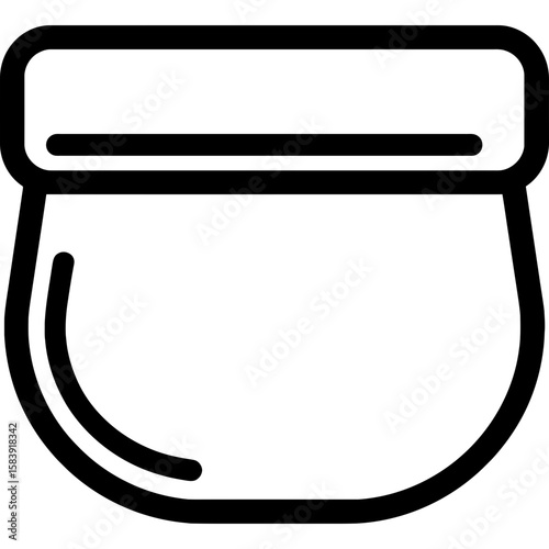 Dough scraper outline icon vector