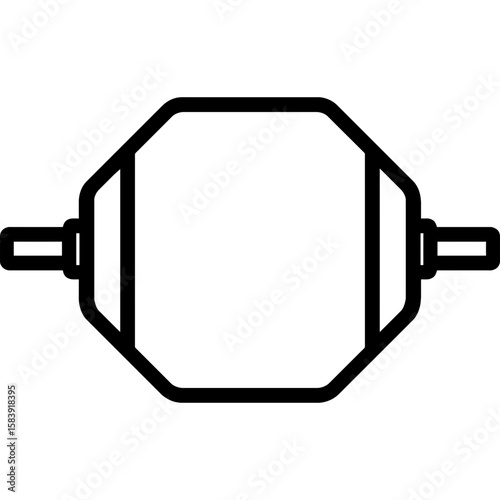 Hex bar outline icon vector