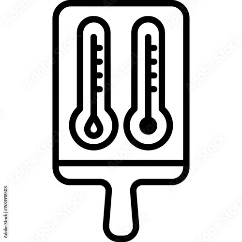 Psychrometer outline icon vector