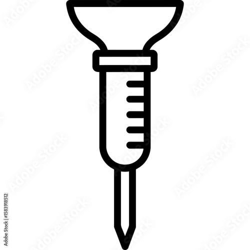 Rain gauge outline icon vector