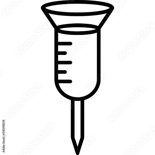 Rain gauge outline icon vector