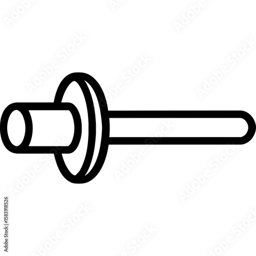 Rivet outline icon vector