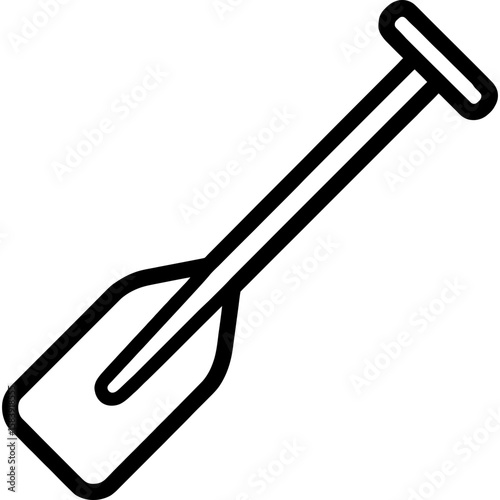 Rowing oar outline icon vector