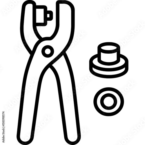 Snap setter tool outline icon vector
