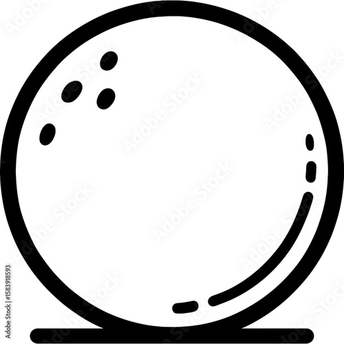 Shot put outline icon vector