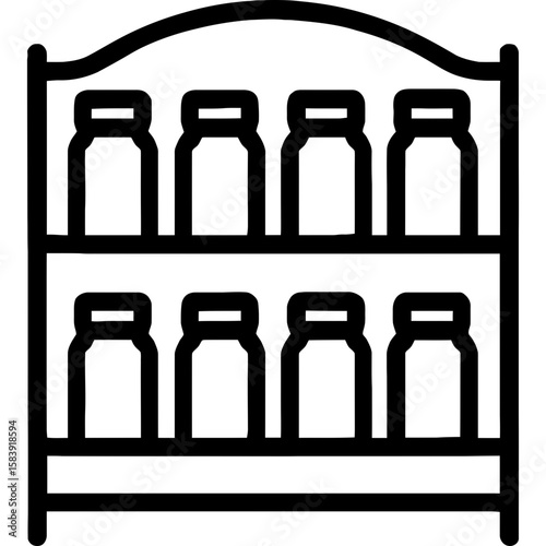 Spice rack outline icon vector