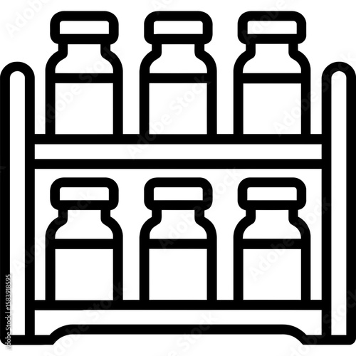 Spice rack outline icon vector