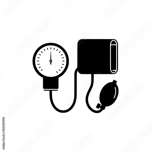 Blood Pressure Monitor: A simple blood pressure monitor, isolated against a clean background, embodies the essence of healthcare, health monitoring, and the pursuit of wellness.