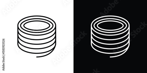Wire coil icon for concept and graphic design. Collection of high quality black style vector icons