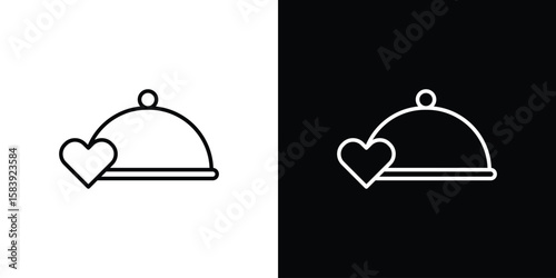 Wedding dinner icon for concept and graphic design. Collection of high quality black style vector icons