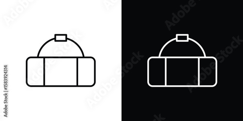 Sports bag icon for concept and graphic design. Collection of high quality black style vector icons