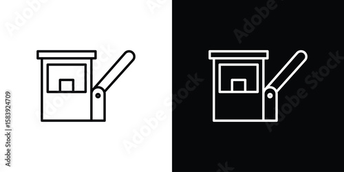 Road toll icon for concept and graphic design. Collection of high quality black style vector icons