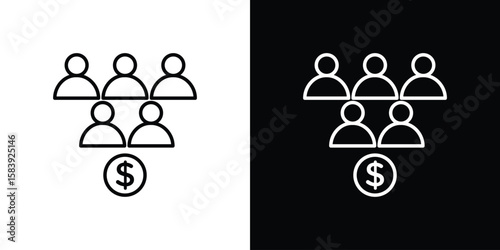 Ponzi scheme icon for concept and graphic design. Collection of high quality black style vector icons
