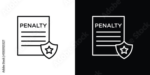 Penalty icon for concept and graphic design. Collection of high quality black style vector icons