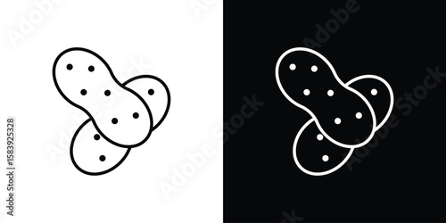 Peanut icon for concept and graphic design. Collection of high quality black style vector icons