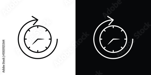 Past icon for concept and graphic design. Collection of high quality black style vector icons