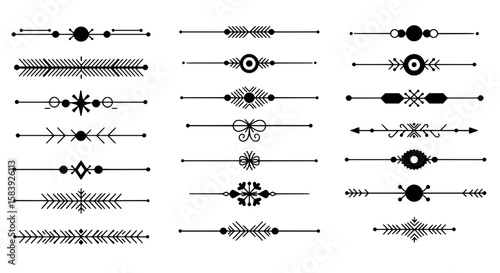 Elegant Divider Collection: A carefully curated assortment of sophisticated divider designs, perfect for enhancing the visual appeal of any project, website, or design.