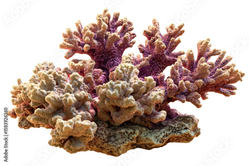 Fototapeta Naklejka Na Ścianę i Meble -  coral reef isolated on white or transparent background cutout, generative ai