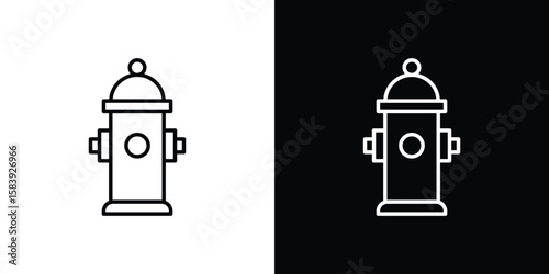 Fire hydrant icon for concept and graphic design. Collection of high quality black style vector icons