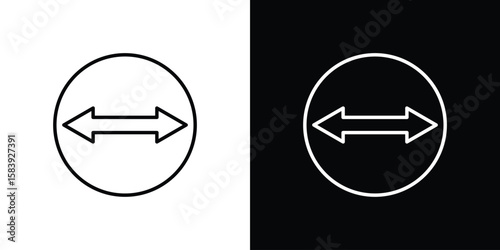 Diameter icon for concept and graphic design. Collection of high quality black style vector icons