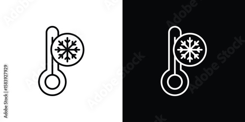 Cold icon for concept and graphic design. Collection of high quality black style vector icons