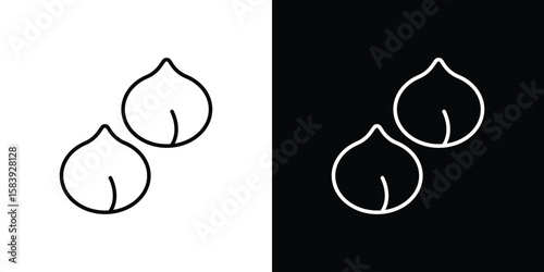 Chickpeas hummus icon for concept and graphic design. Collection of high quality black style vector icons
