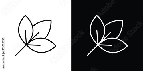 Basil icon for concept and graphic design. Collection of high quality black style vector icons