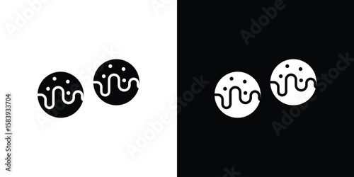 Bild auf Leinwand Takoyaki icon glyphs vectors. Web flat pack.