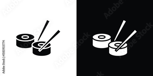 Sushi icon glyphs vectors. Web flat pack.