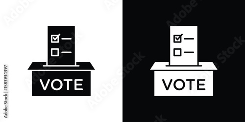 Referendum icon glyphs vectors. Web flat pack.