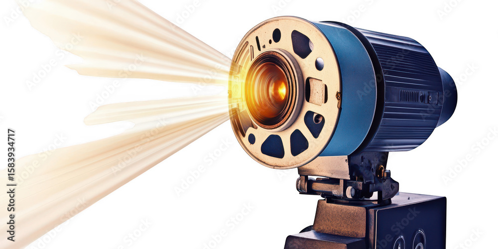 Fototapeta premium Studio Flash Photography Equipment with Light Beams isolated on white png transparent background 