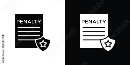 Penalty icon glyphs vectors. Web flat pack.