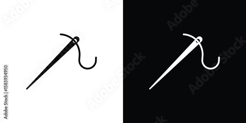Needle icon glyphs vectors. Web flat pack.