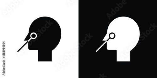 Nasal swab icon glyphs vectors. Web flat pack.