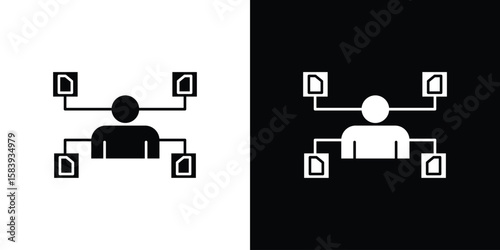 Multitask icon glyphs vectors. Web flat pack.