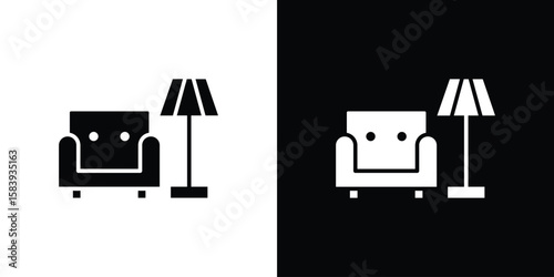 Lounge icon glyphs vectors. Web flat pack.