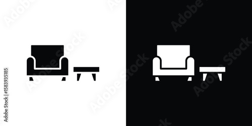 Lounge icon glyphs vectors. Web flat pack.