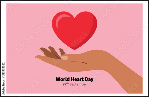 World Heart Day Hands Holding Heart - September 29 Health Awareness