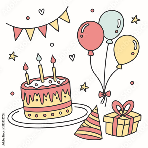 birthday card with cake