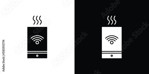 Humidifier icon glyphs vectors. Web flat pack.
